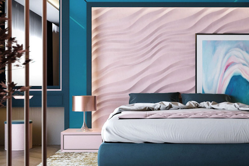 Bedroom colour schemes in blue
