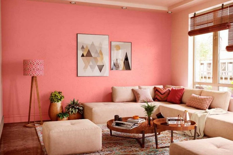 Blush pink for walls