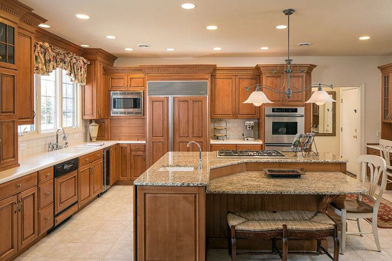 Make a comfortable dining area out of your kitchen island