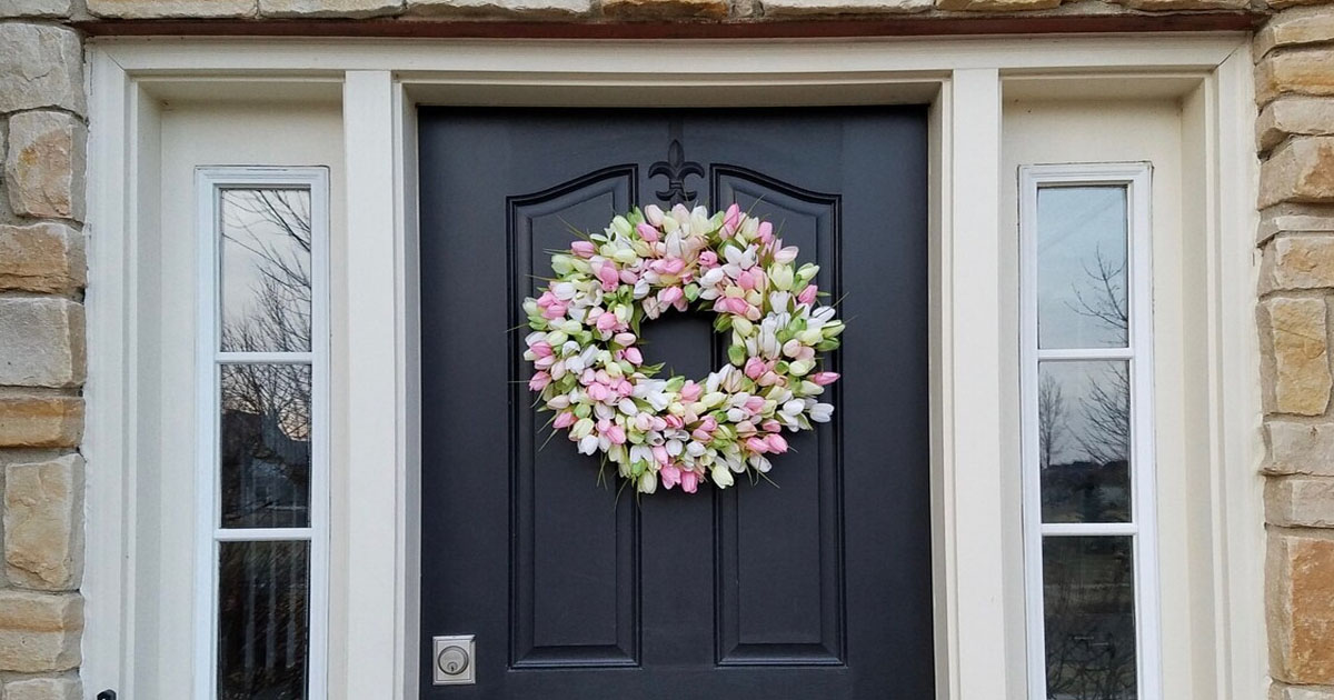 Modern Spring Wreath For Front Door