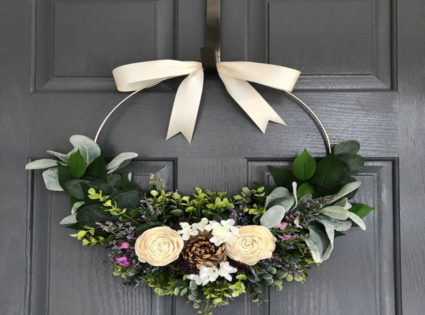 Peony wreaths for front door