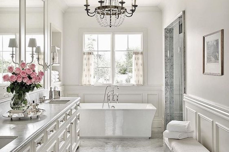 Sparkling white bathroom