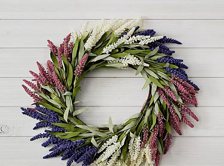 multicolor lavender wreaths for front door