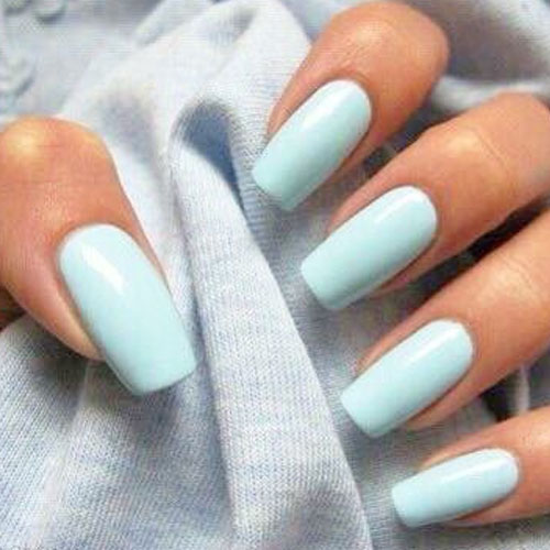 pastel nails baby blue tones