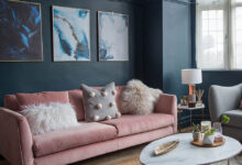 Navy And Blush Living Room Ideas