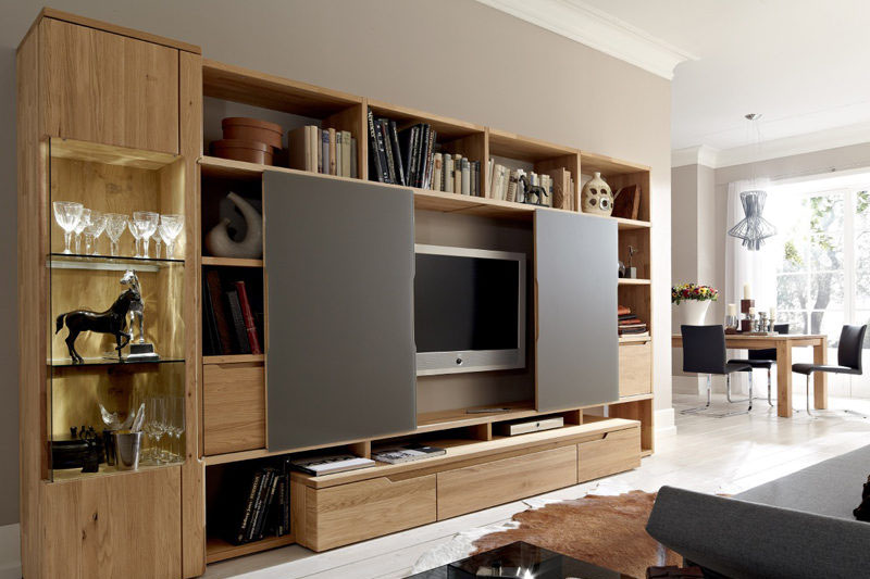 wooden blocks tv unit