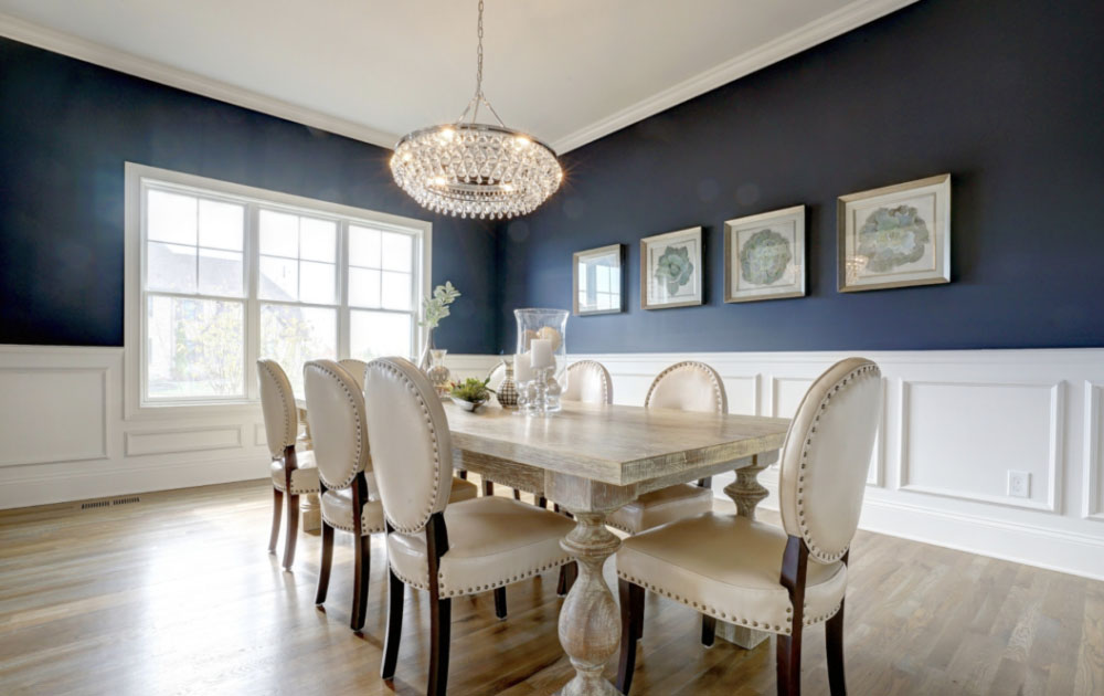 Blue And White Combination Dining Room Ideas