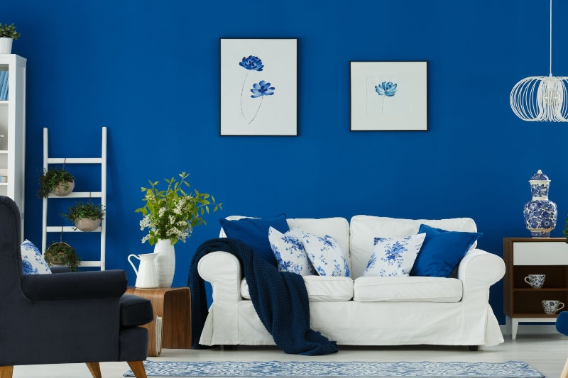 Blue Living Room Decorating Idea