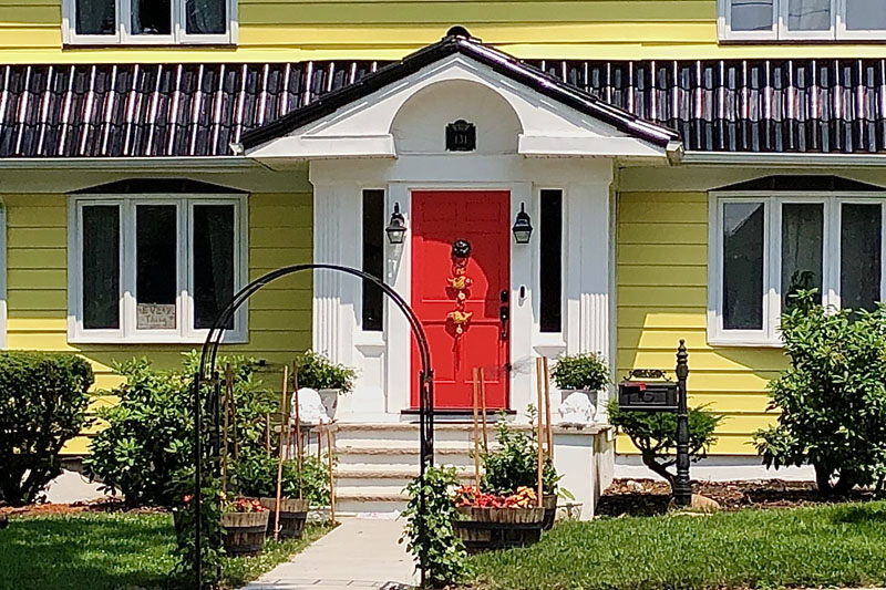Front Door Colours For A Yellow House