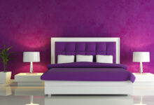Purple bedroom decorating idea