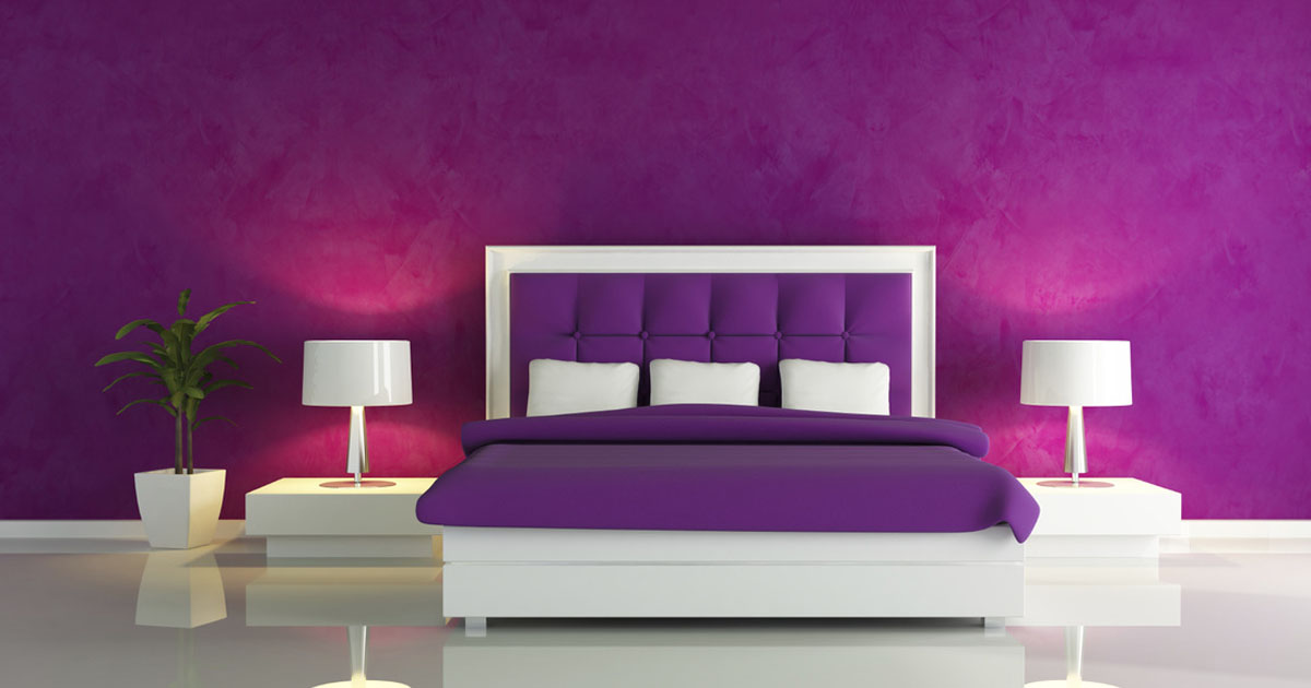 Purple bedroom decorating idea