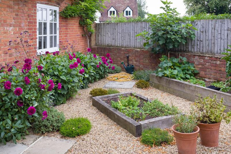 Stone raised beds