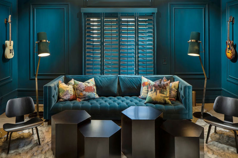 Teal colours interior