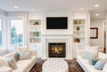 White Brick Fireplace