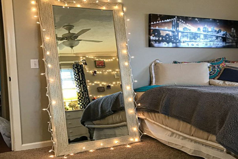 Funky framed mirror
