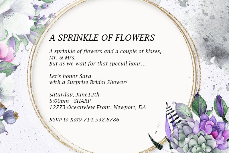 Invitation for bridal shower