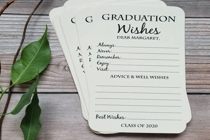 Wish cards for graduates
