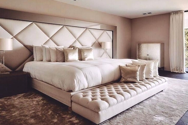 pinkish beige colour bedroom