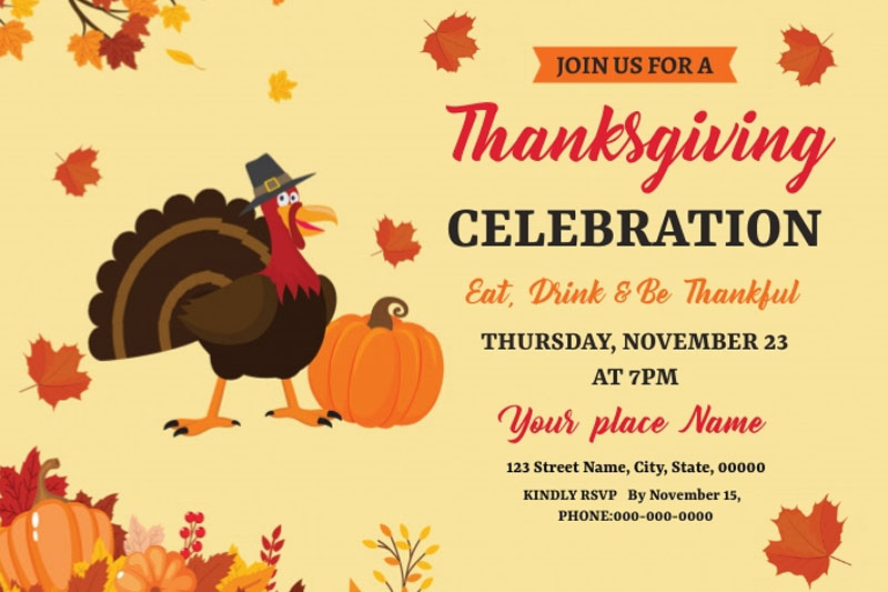 thanksgiving invite card