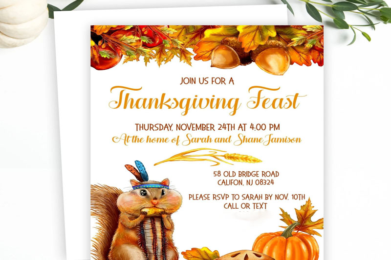 thanksgiving invite ideas